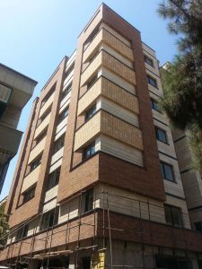 پروژه نما آجری ساختمان خیابان فاطمی