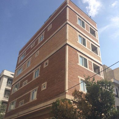 پروژه آجرنسوز نما ساختمان بزرگراه حکیم - تهران