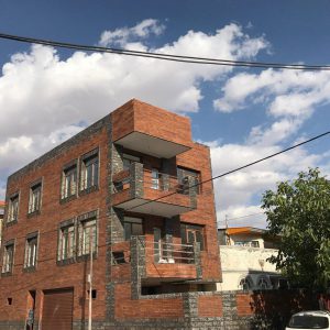 پروژه نما آجرنسوز ساختمان مسکونی - سمنان