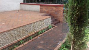 پروژه اجرای محوطه سازی و نما آجرنسوز - تهران