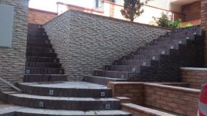 پروژه اجرای محوطه سازی و نما آجرنسوز - تهران