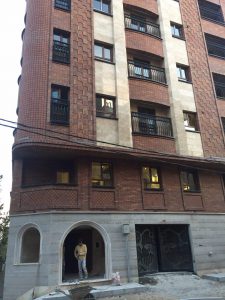 پروژه اجرای نما آجرنسوز ساختمان مسکونی - نیاوران