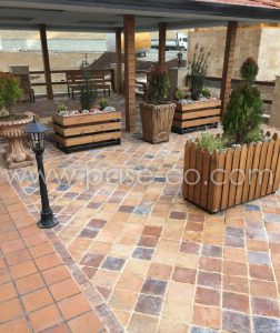 پروژه محوطه سازی آجری برج های آسمان - تهران