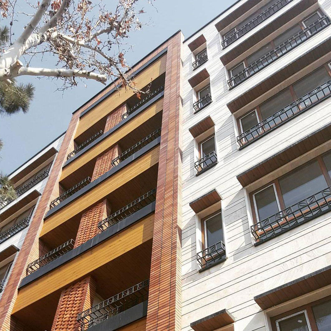 پروژه اجرای نما ساختمان آجری شهرک بنفشه - کرج