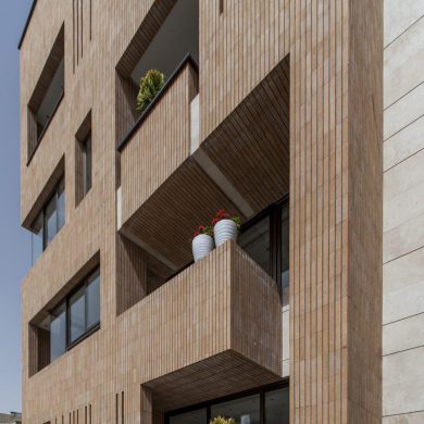 پروژه اجرای نمای آجرنسوز ساختمان کاشانه - اصفهان