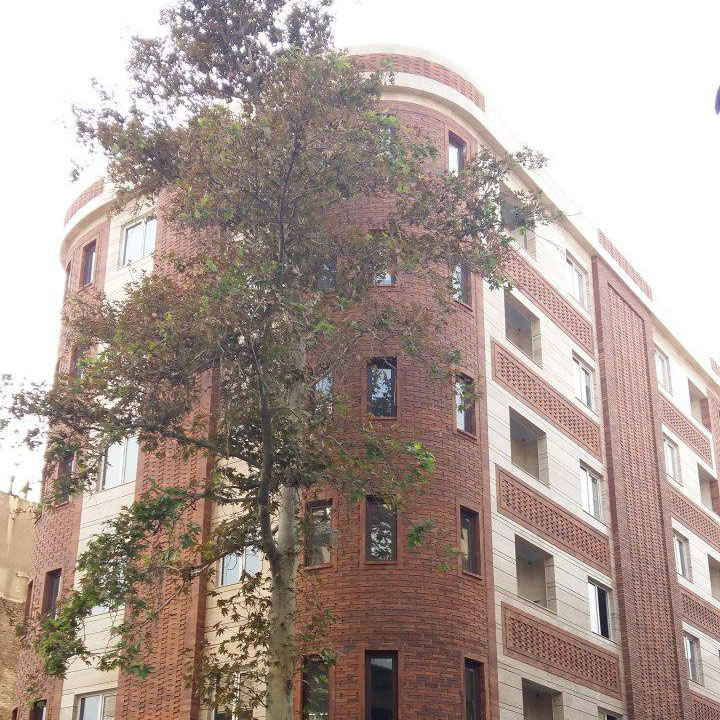 پروژه اجرای آجرنسوز نما ساختمان مسکونی - خیابان سی تیر