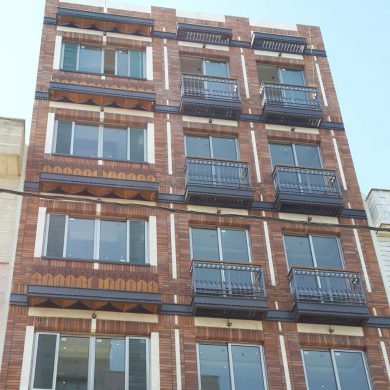 پروژه نما ساختمان آجرنسوز سعادت آباد - تهران