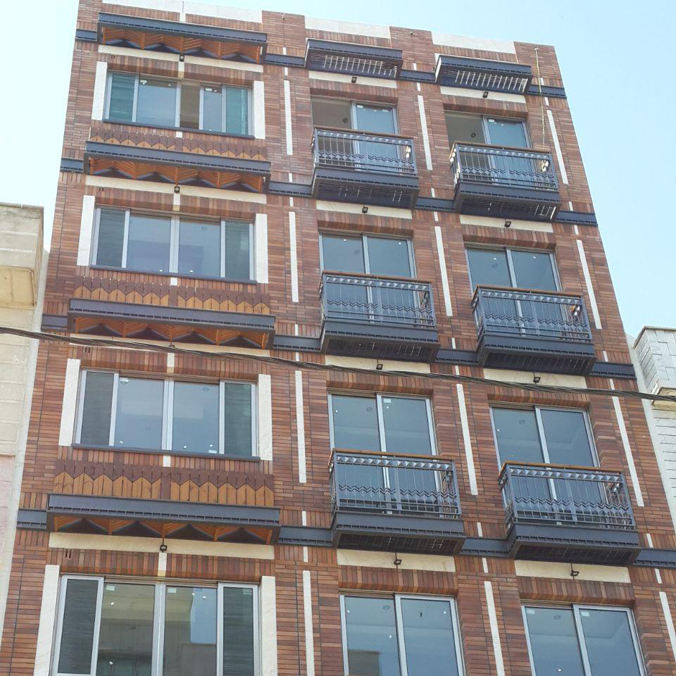 پروژه نما ساختمان آجرنسوز سعادت آباد - تهران