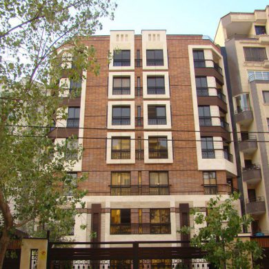 پروژه نما آجرنسوز و محوطه سازی ساختمان سعادت آباد