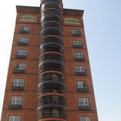 پروژه اجرای نما ساختمان آجرنسوز - برج باغ رویا