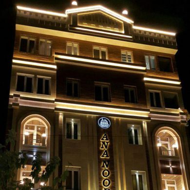 پروژه اجرای آجرنسوز نمای ساختمان آنانور - تهران