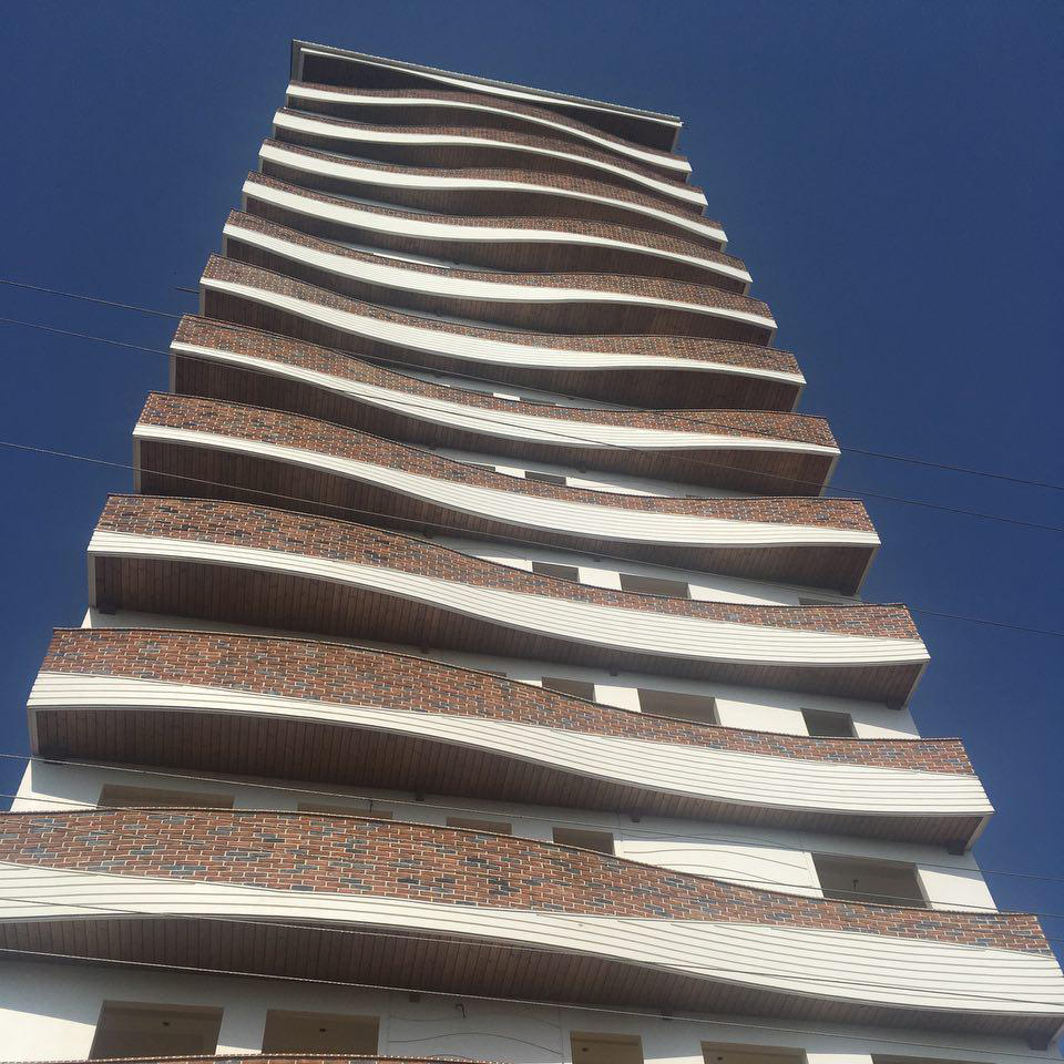 پروژه اجرا آجرنسوز نما مجتمع مسکونی خانه آرمانی - بابلسر