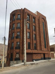 پروژه نمای ساختمان آجرنسوز - سمنان