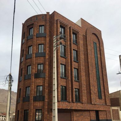 پروژه نمای ساختمان آجرنسوز - سمنان